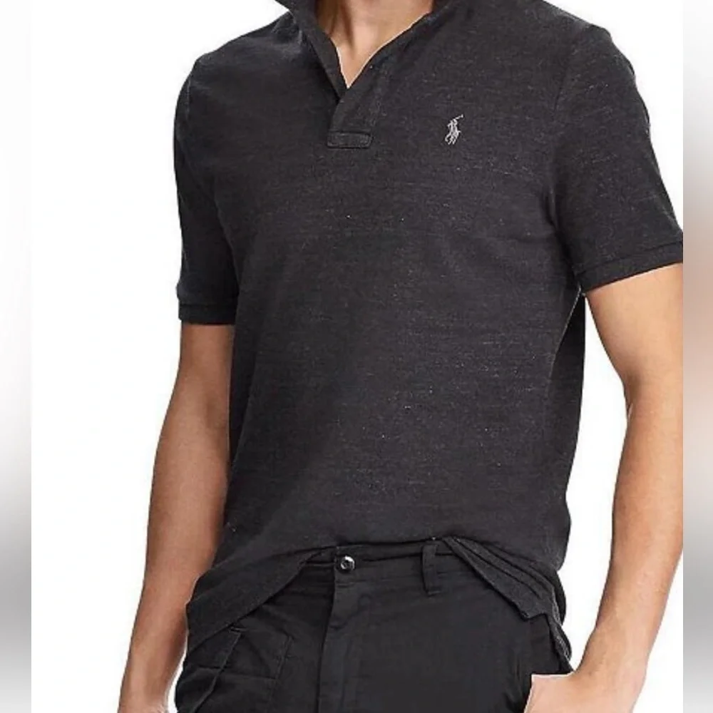 Ralph Lauren Classic Fit Performance Polo Shirt XL Heathered Dark Grey $165